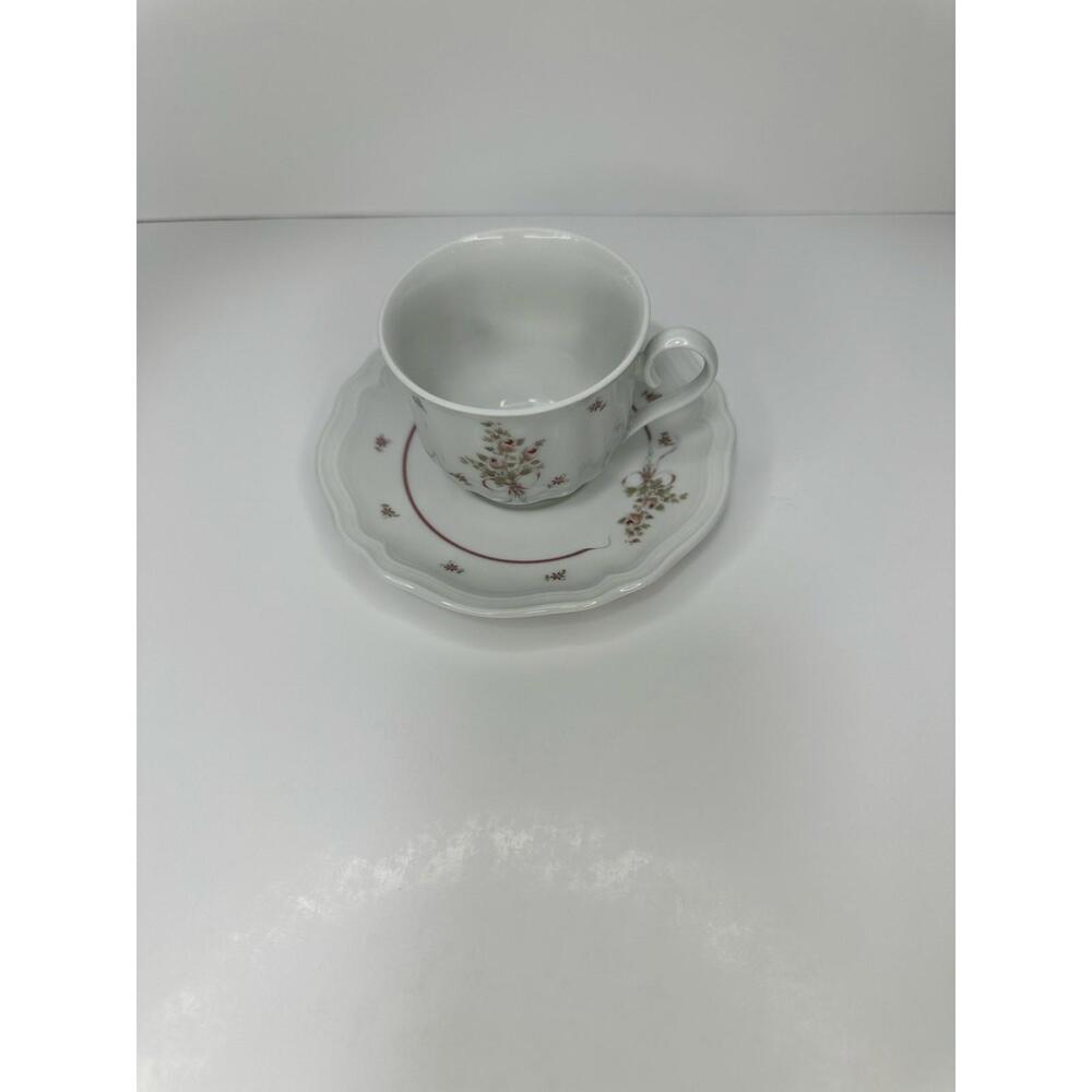 Vintage Schirnding Bavaria Demitasse Teacup w/ Saucer Danbury Mint Single Floral - Picture 5 of 9